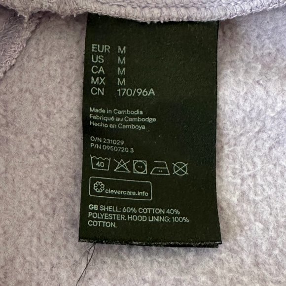 H&M Light Purple Cropped Zip-Through Hoodie (Medium) - Picture 5 of 8